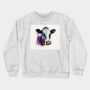 Cow Watercolour Painting Crewneck Sweatshirt